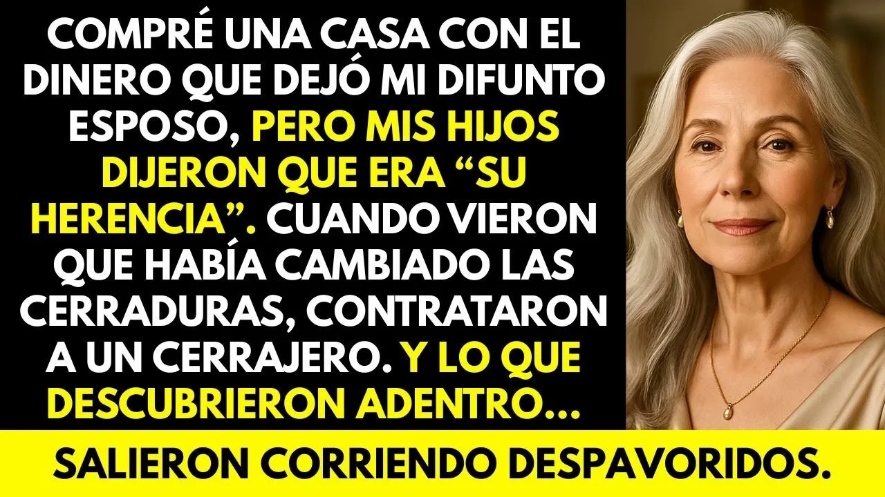 Compré una casa con el dinero de mi difunto esposo  Mis hijos intentaron entrar  Cuando entraron