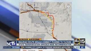 Railroad route would connect Phoenix to Tucson