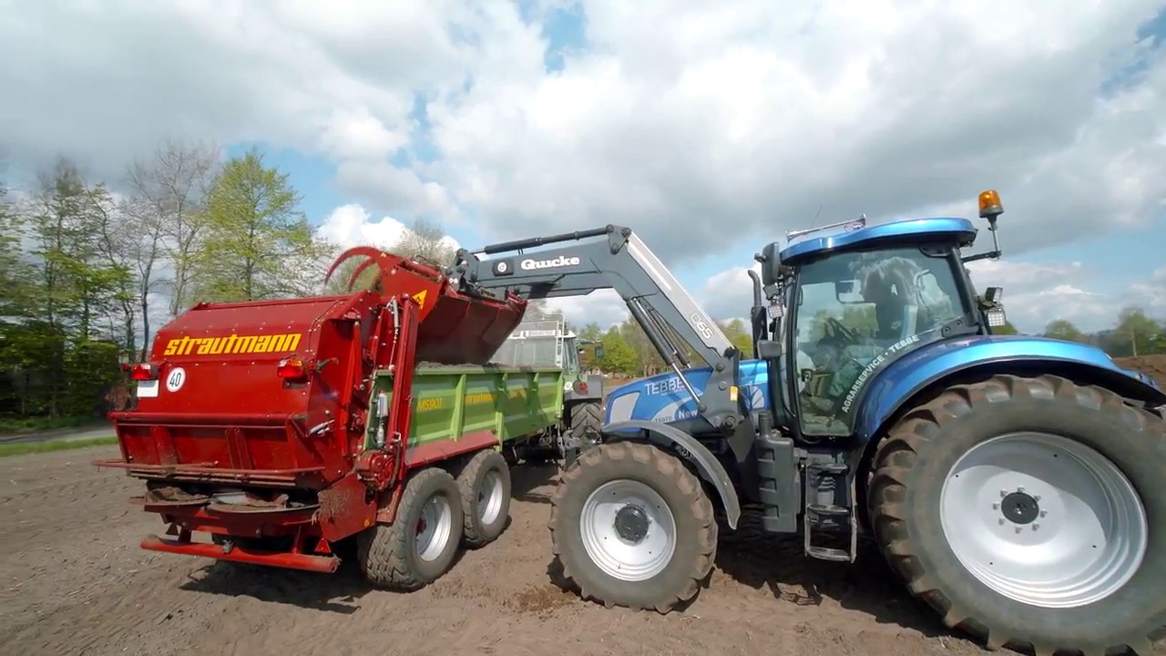 Strautmann MS Streublitz 901 | Strautmann MS seeria tahkesõnniku laotur põllul