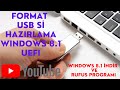 Format USB si Hazırlama Windows 8.1 , Rufus Programı ile Flaş Disk Oluşturma Nasıl Yapılır