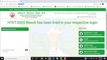 HTET Result 2020 | Result HTET 2020