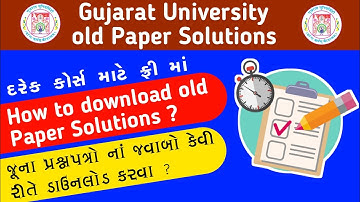 Gujarat University old Paper Solutions | Download Free | All courses available