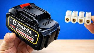🔋 Never Buy Drill Batteries Again! Use a TERMINAL BLOCK and Watch What Happens 😱
