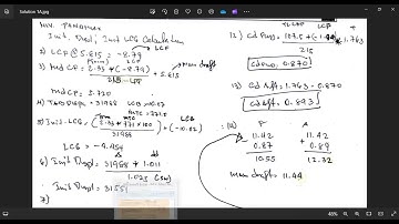 Final draft at loading port from discharge port as computed Manually or by Excel