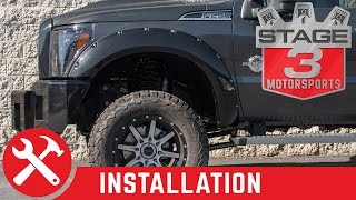 2011-2016 F250 & F350 Super Duty Bushwacker Pocket Style Fender Flares Install