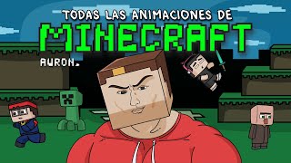 Todas las animaciones de Minecraft de AURON | Recopilación (Axozer, JuansGuarnizo, Focus, Fargan...)