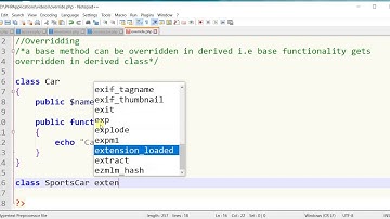 Method overriding in PHP Object Oriented (Code)