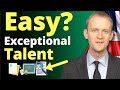Tech nation  what are the easiest criteria to satisfy for exceptional promise and talent
