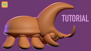 Minimalist Rhino Beetle : Full Tutorial : Nomad Sculpt : STL Sculpt by Dave Reed 427 views 21 hours ago 27 minutes