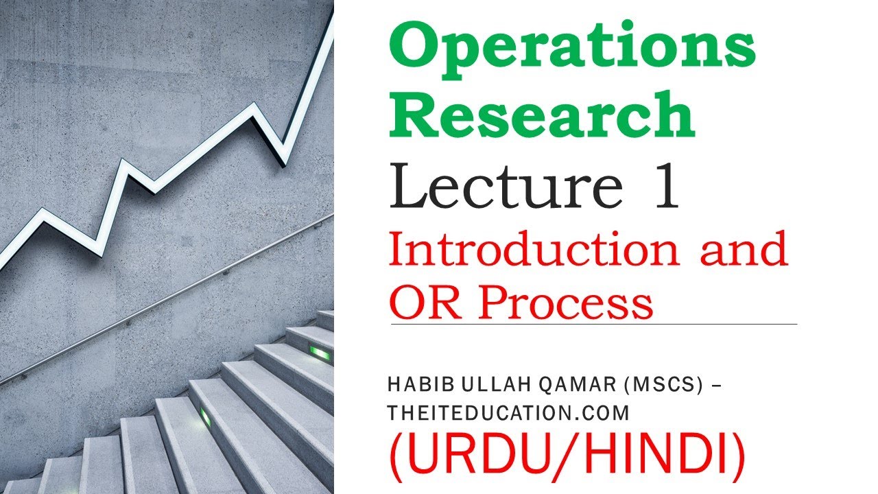 MTH601 Short Lectures - Operations Research Introduction and OR Process