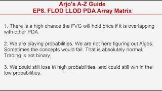 Arjo's A-Z Guide  -  FLOD LLOD PD Array Matrix EP8