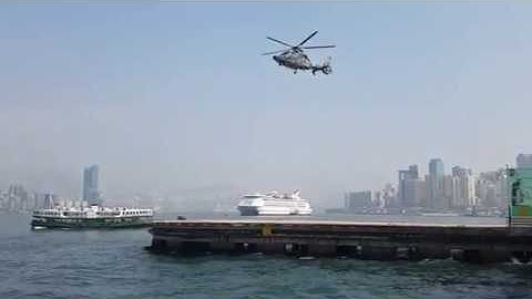 Camera shutter speed, set to the rotor of the helicopter