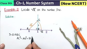 Class 9th Chapter 1 Number System Example 3 Maths new NCERT book | Locate root 2 on the Number line