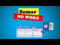 Como Somar na tabela do word