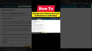 How to Downgrade Your Professional Amazon Seller Business Account to Individual