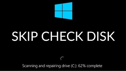 How to Skip/Solve Check Disk stuck issue