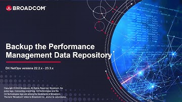 Backup the Performance Management Data Repository