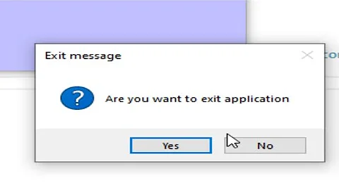 C# Tutorial - message box exit application