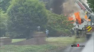 Greensboro Fire Dept. conducts live fire training on New Garden Rd.