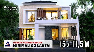 Jasa Desain Rumah Tinggal 2 Lantai Minimalis Modern Tangerang Selatan<script async src=