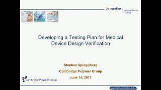 Developing a Testing Plan for Medical Device Design Verification