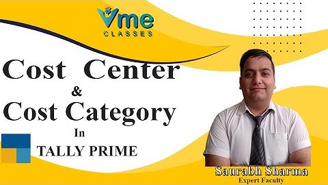 Cost Center & Cost Category in Tally Prime Latest | How to Create Cost Center  in Tally Prime