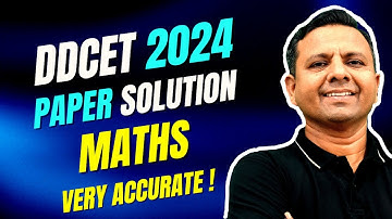 DDCET 2024 PAPER SOLUTION | MATHEMATICS | DIPLOMA ENGINEERING MATHEMATICS | D TO D ADMISSION | GTU