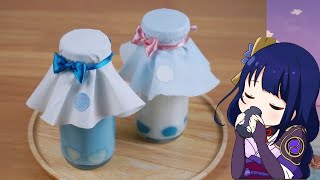 Genshin Impact: Two Bottles of "Dango Milk" for Raiden Shogun & Ei | 原神料理 雷電将軍と影ちゃん最愛の団子牛乳再現