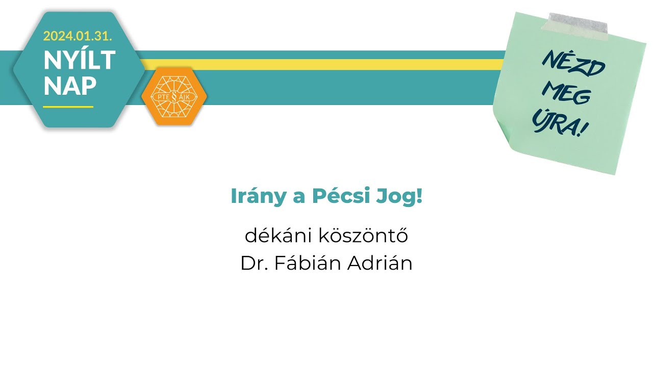 Irány a Pécsi Jog
