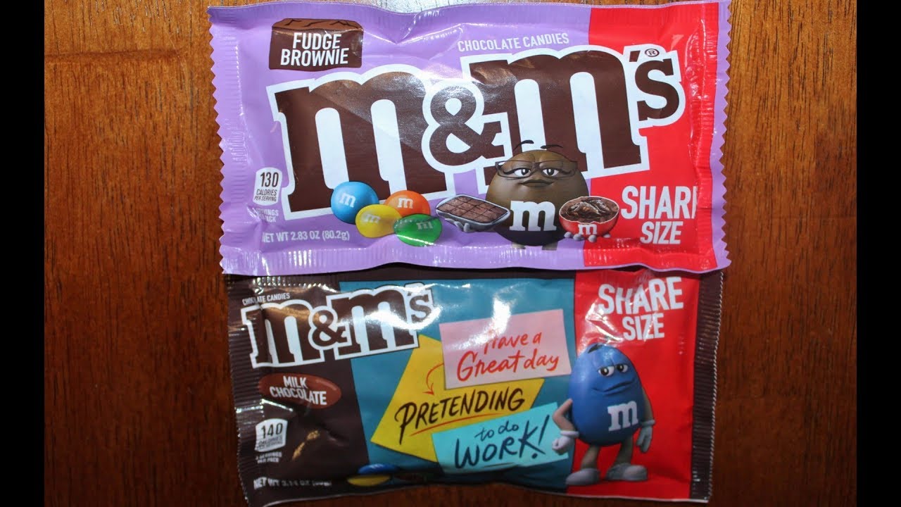 Fudge Brownie M&M's vs Milk Chocolate M&M's Comparison & Review 
