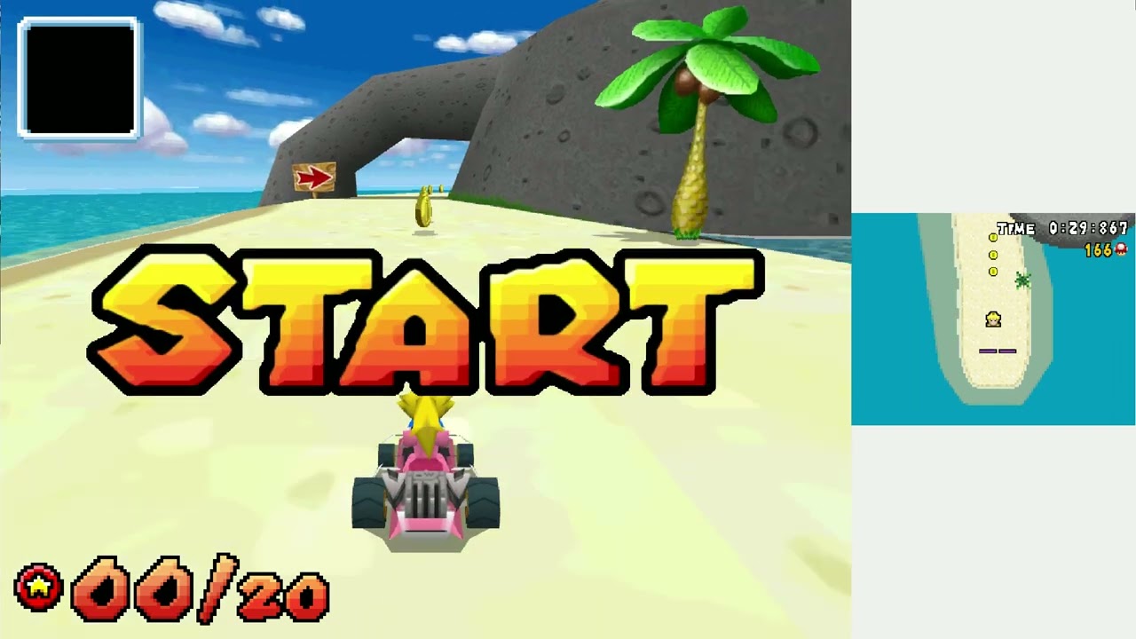 Mario Kart DS (HD) - Level 2 Mission 5 Collect all 20 coins!