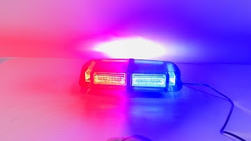 Strobe Mini light bar 12-30V Blue & Red warning light Mirror Chip 16 patterns