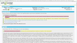 Reading SafeAssign Reports