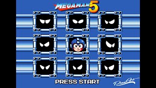 MEGAMAN 5 presentación de los ROBOT MASTERS (Fan Art) Stage Select REMIX