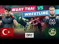 Muay thai vs wrestling  brutal tko  mma fight
