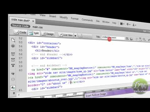 Insert Rollover Images into Dreamweaver part 2