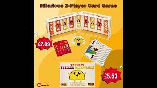Tacocat Spelled Backwards: Hilarious 2-Player Card Game by Exploding Kittens (Ages 7+)