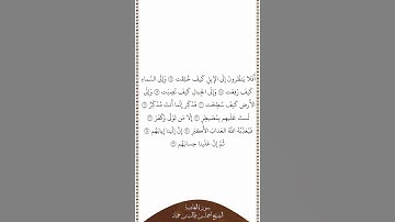 تلاوة في دقيقة سورة الغاشية الآيات من ١٧ إلى ٢٦ الشيخ أحمد بن طالب بن حميد