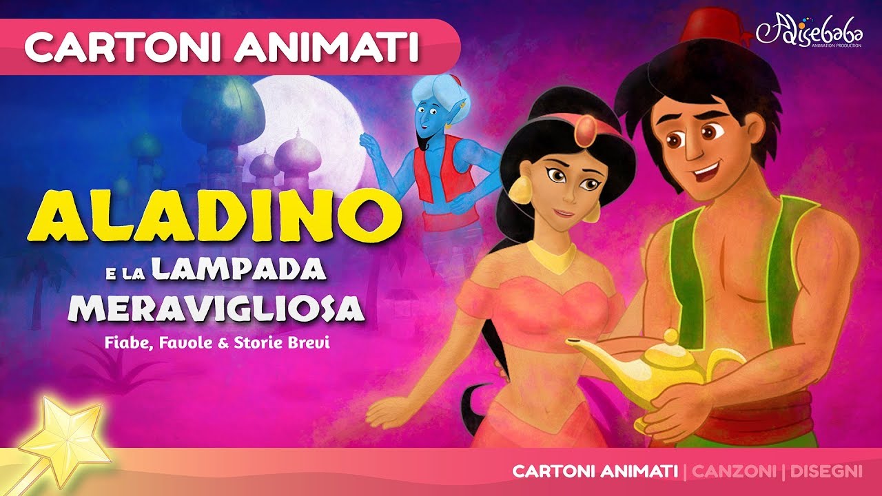 Aladino e la lampada meravigliosa storie per bambini - Cartoni Animati -  Fiabe e Favole per Bambini 