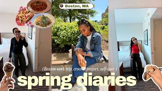 My first time in Boston, crochet project, getting my life together (or trying to) | spring diaries 🌸