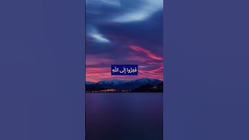 فَفِرُّوا إِلَى اللَّهِ ۖ إِنِّي لَكُمْ مِنْهُ نَذِيرٌ مُبِينٌ❤️#حسن_الظن_بالله #سورة_الذاريات