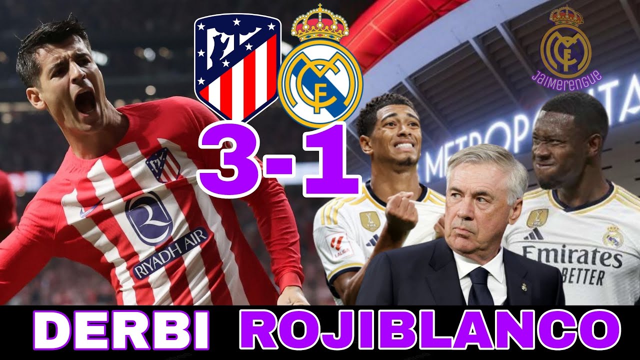 ⚽EL ATLÉTICO SE LLEVA EL DERBI ANTE EL REAL MADRID A BASE DE CABEZAZOS ...
