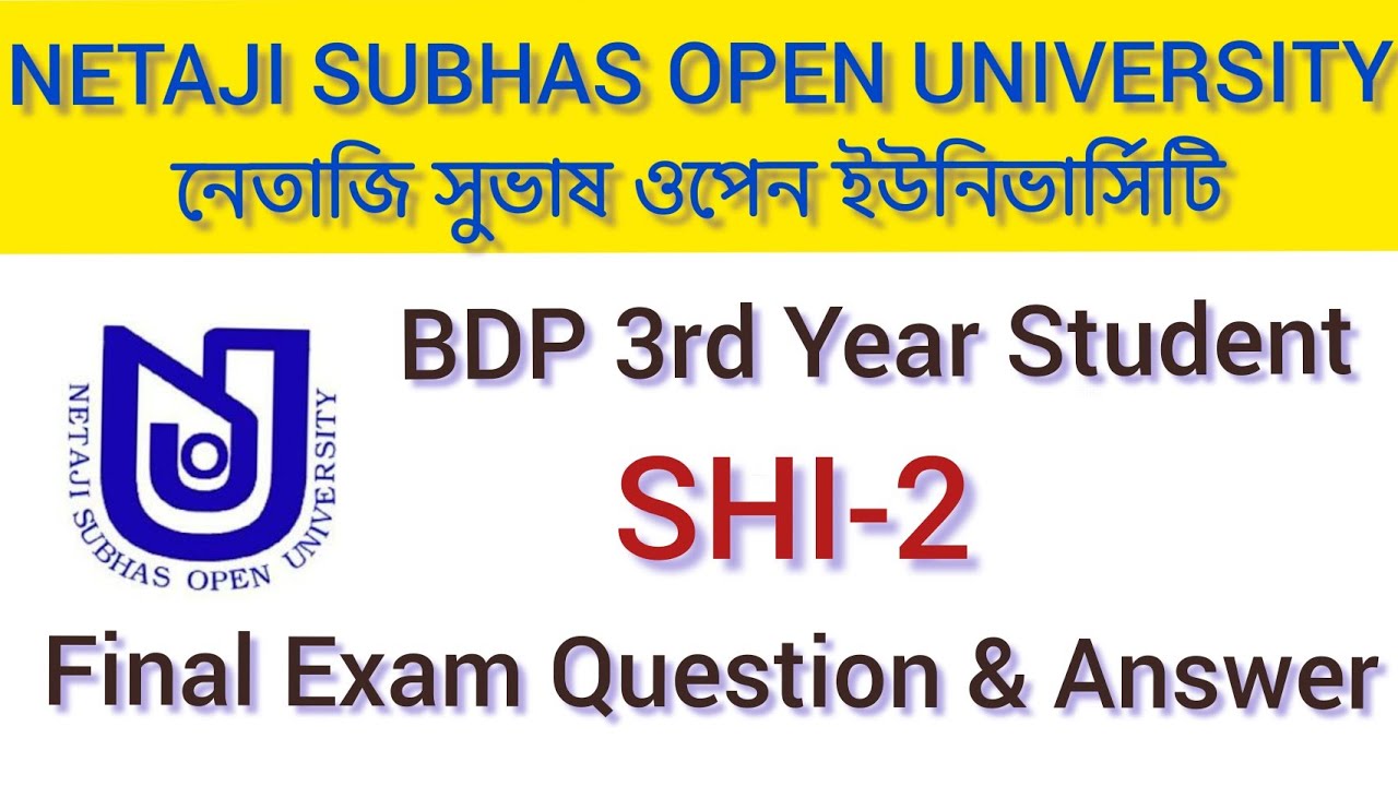 Nsou Bdp Final Exam SHI-2 Questions & Answers 2021