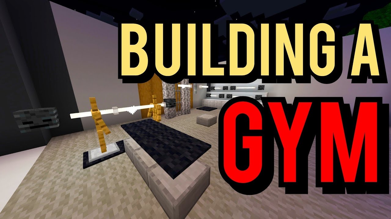 ASMR GAMING - Making a Gym in Minecraft Creative mode ⚒️ (Relaxing music and rain sounds) #1