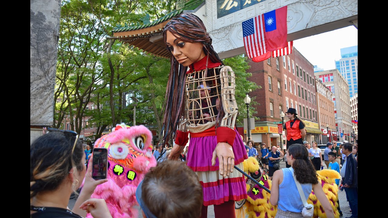 Little Amal's first steps into Boston with ArtsEmerson