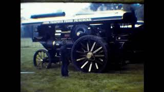 Fowler showmans steam traction engine 15653 Renown knee deep in mud, early 1980's