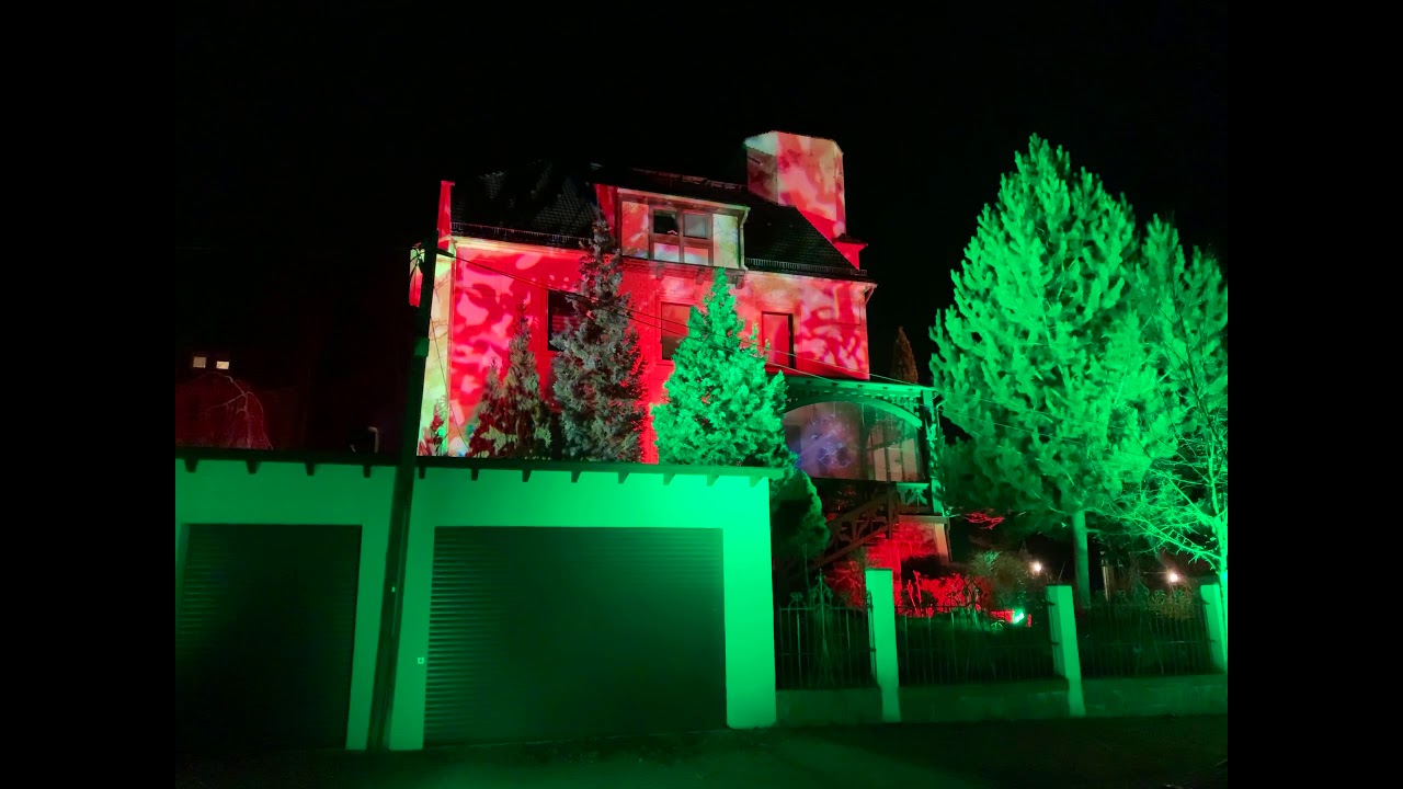 Licht Installation Haus Gebäude