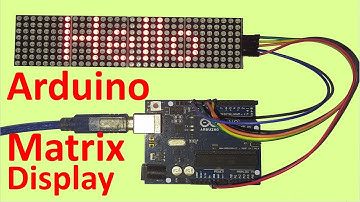 Arduino 32x8 LED Dot Matrix Display Scrolling text.