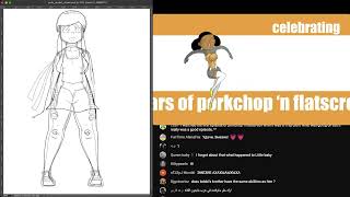 Emezie Streams: Drawing [Ayane Shiun] model sheets!