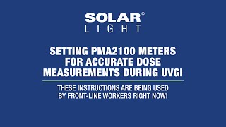 Solar Light PMA2100 UVA Data Logging Radiometer Kit 